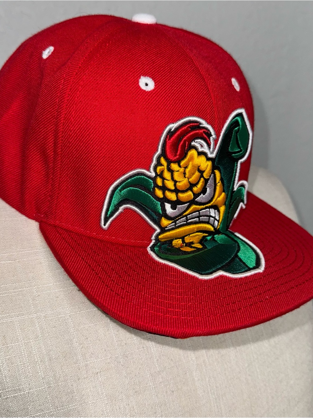 Red Zephyr Cap Nebraska Cornhuskers Menace Snapback Hat Near New Condition